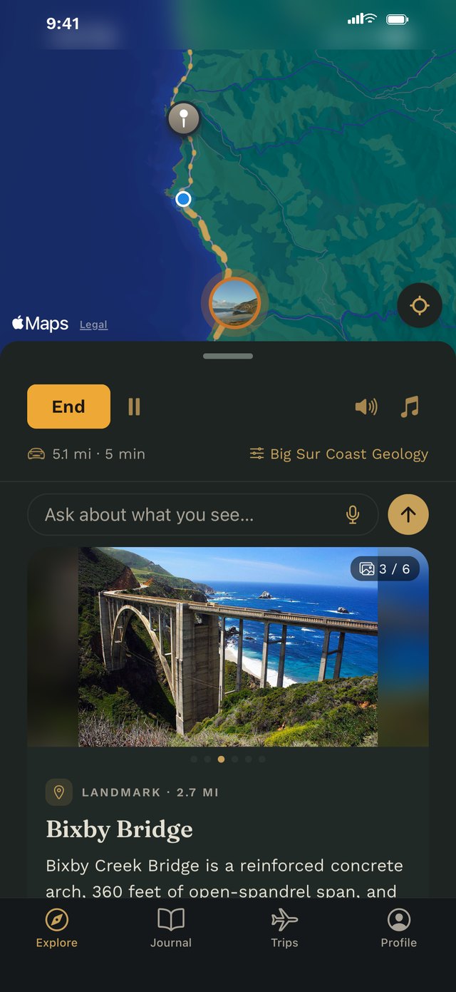 A drive down the Big Sur coast with the story of Bixby Bridge