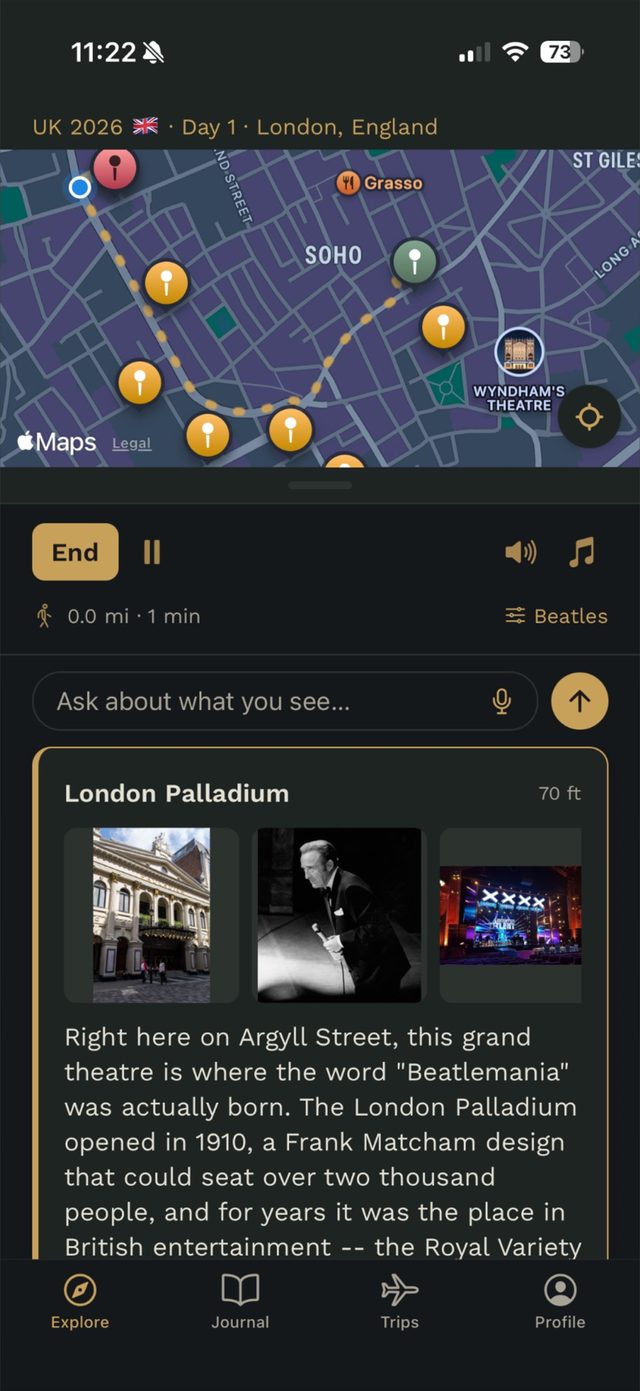 A Beatles-themed London walk telling the story of the London Palladium
